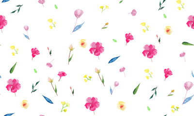 Bright, summer background, with colors drawn in watercolors.