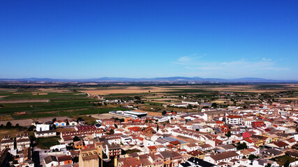 view of the city from the air