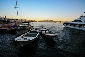 Fototapeta na wymiar Bosphorus view at Bebek shore. 