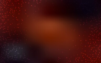 Fototapeta na wymiar Dark Orange vector background with galaxy stars. Glitter abstract illustration with colorful cosmic stars. Template for cosmic backgrounds.