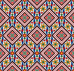 Sindhi Ajrak Pattern, Vector Illustration