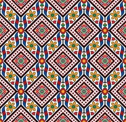 Sindhi Ajrak Pattern, Vector Illustration