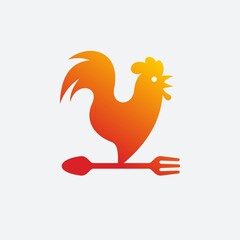 Chicken rooster restaurant logo design