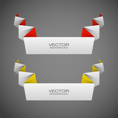 Banner ribbon presentation, vector shape for information. Graphic shape composition business presentations. banners strip annotations. Color band, sticker banner for registration proposals ribbon