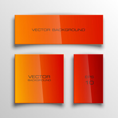 abstract banner set. The rectangle form as three advertising poster. The flat banner image. Advertising Design shape. label banner tag.