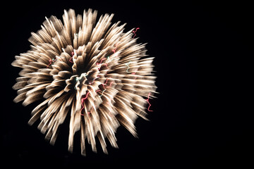 Abstract firework burst captured with intentional camera movement