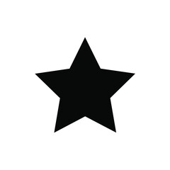 Black and white star icon. Sign of success.