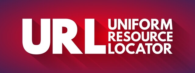 URL - Uniform Resource Locator acronym, technology concept background