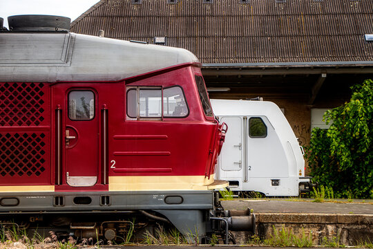 Lokomotiven auf dem Bahnhof