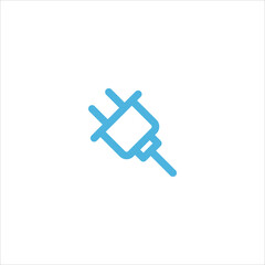 Fototapeta premium electrical plug icon flat vector logo design trendy