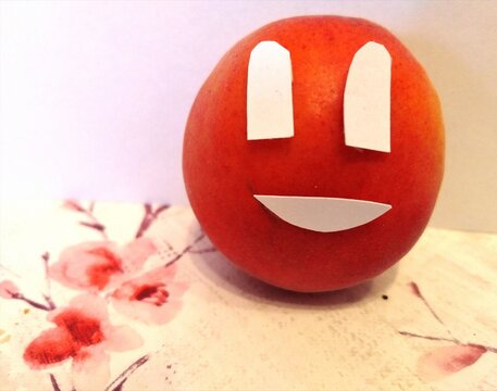 Abricot marrant souriant Aprikose fun rigolo smile face visage
