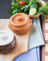 Utensils. Clay Pot for Cooking
