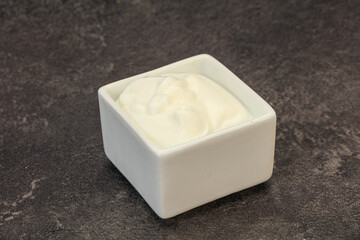 Sour cream in the bowl