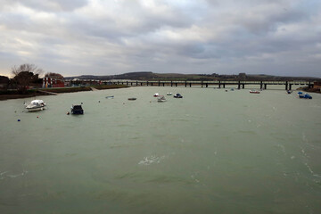 Ader River by high tide, Shoreham-by-Sea, England