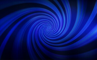 Dark BLUE vector pattern with night sky stars. Blurred decorative design in simple style with galaxy stars. Best design for your ad, poster, banner.