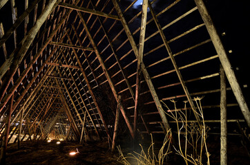 stockfish structure at night