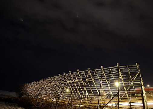 stockfish structure at night