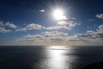 Endless sea view by bright day, Isle of Wight, England