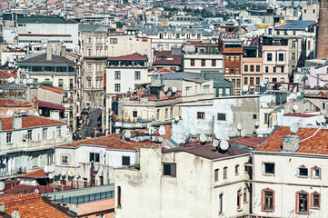 Fototapeta na wymiar Development of the old districts of Istanbul.