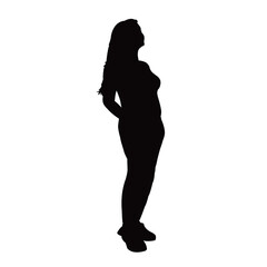 a woman body silhouette vector