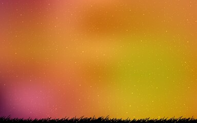 Light Red, Yellow vector texture with milky way stars. Shining illustration with sky stars on abstract template. Pattern for astronomy websites. © smaria2015