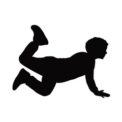 a boy body silhouette vector