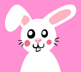 Cute Stylized Easter Bunny Background