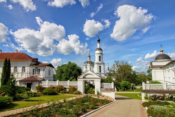 Fototapeta na wymiar Nicholas Chernoostrovsky monastery in Maloyaroslavets. Kaluga region, Russia