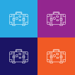 Travel suitcase outline icon. Elements of travel illustration icon. Signs and symbols can be used for web, logo, mobile app, UI, UX