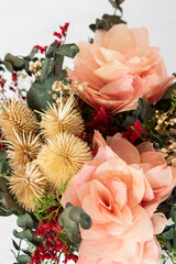 Bouquet of colorful dried flowers