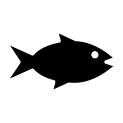 Sea Food Fish Meat Multipurpose Vector Icon ,Protein and Meat Glyph Symbol on White Background