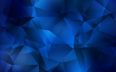 Dark BLUE vector gradient triangles texture. Colorful abstract illustration with triangles. Pattern for a brand book's backdrop.