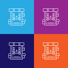 Travel backpack outline icon. Elements of travel illustration icon. Signs and symbols can be used for web, logo, mobile app, UI, UX