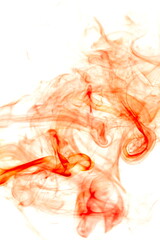 Obraz na płótnie Canvas Red smoke on white background