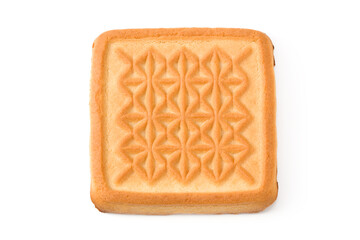cookies isolated on white background. Sweet biscuits. top view