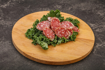 Iberian pork Fuet sausage slices
