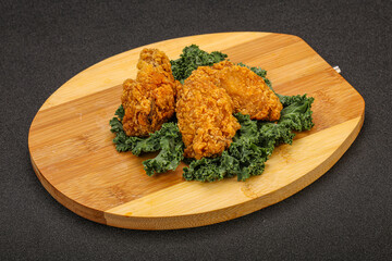 Hot fried crispy chicken wings