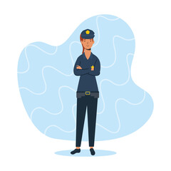 police officer essential worker character