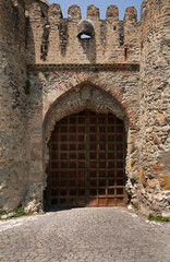 Fototapeta na wymiar One of the entrance of Svetitskhoveli Cathedral, Georgia