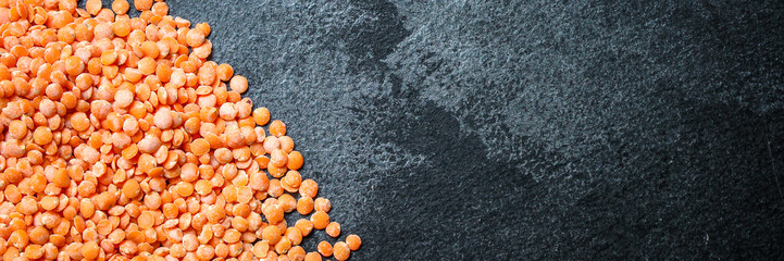 lentils bean product set Menu concept serving size. food background top view copy space organic healthy eating