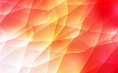 Obraz premium Light Red, Yellow vector pattern with polygonal style. Abstract gradient illustration with triangles. Pattern for websites.