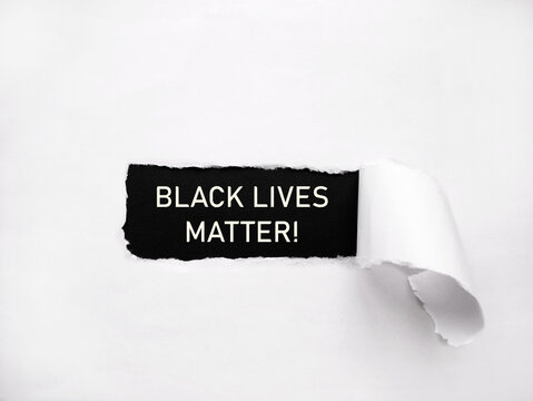Black lives matter. Protest against the violation of the rights African Americans in the USA, racism, police brutality.