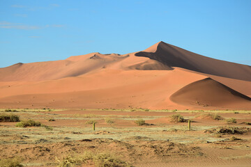 Fototapeta na wymiar NAMIBIA. BIG SAND DUNES IN THE NAMIB DESERT.