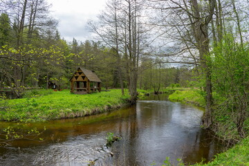 A river in the Blue Lakes region of the Narachanski National Park