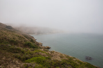 fog over the sea in Point Reyes National Seashore, California