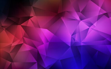 Fototapeta premium Dark Blue, Red vector abstract polygonal background. Colorful illustration in abstract style with triangles. A completely new design for your leaflet.