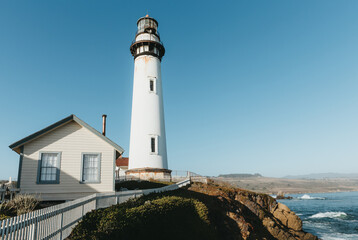 Fototapeta na wymiar Pigeon Point Lighthouse of California