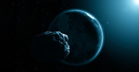 Asteroiden auf dem Weg in Richtung Erde