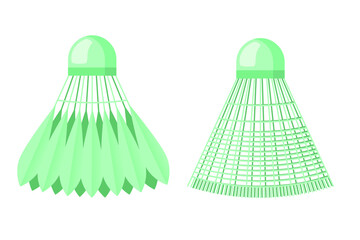 badminton shuttlecock isolated on white