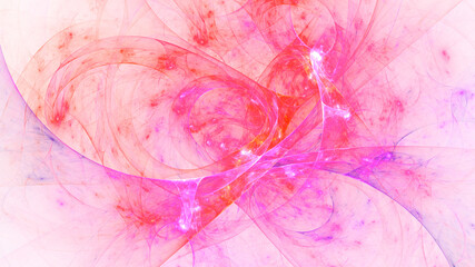 3D rendering abstract white fractal light background
